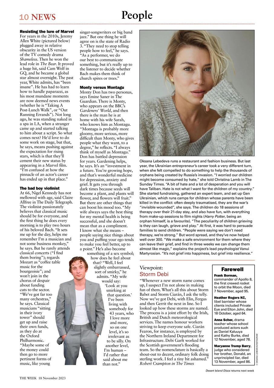 The Week Preview Pages