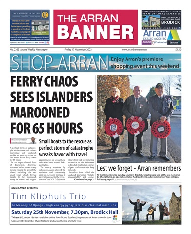 Arran Banner issue 17/11/2023