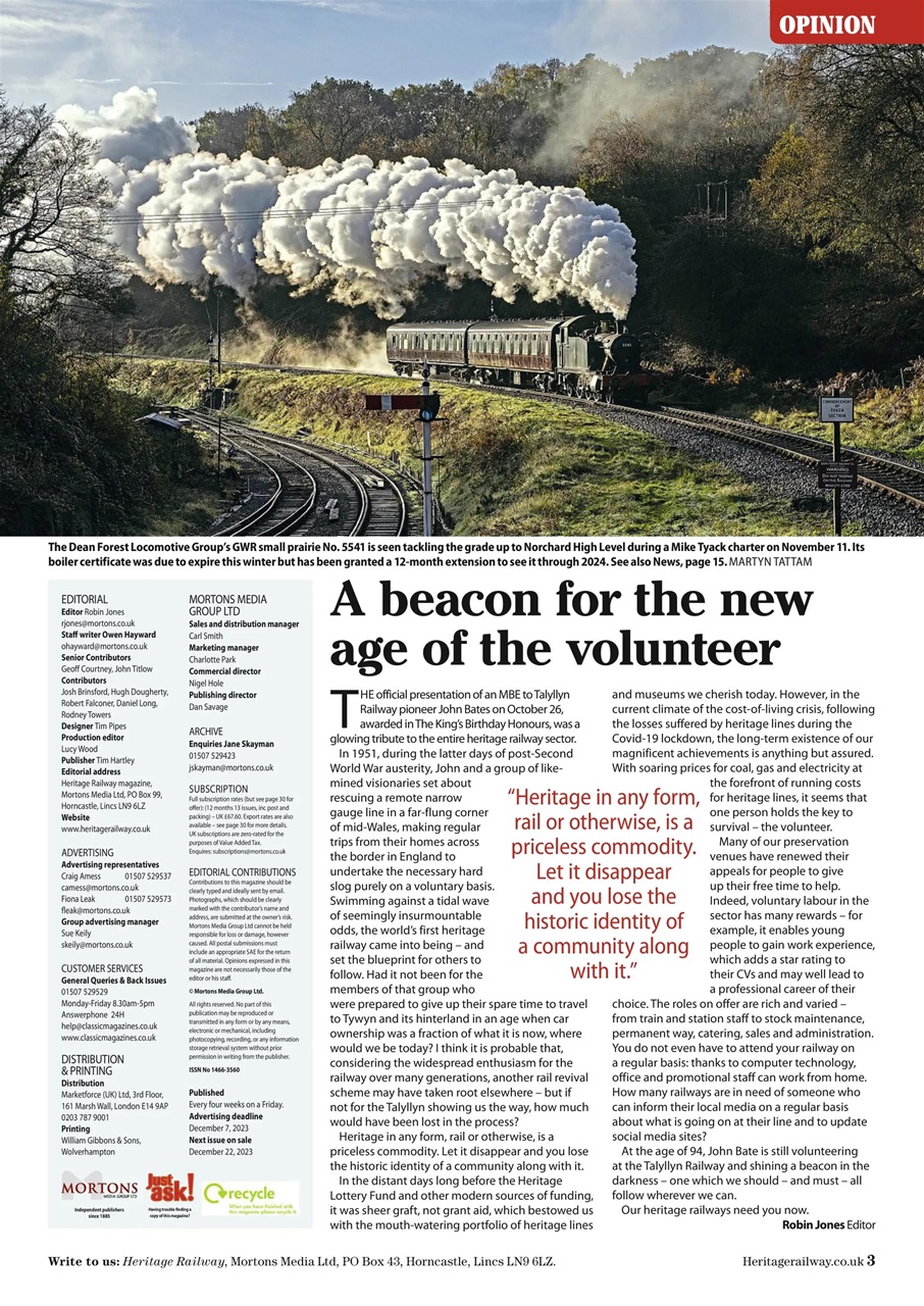 Heritage Railway Preview Pages