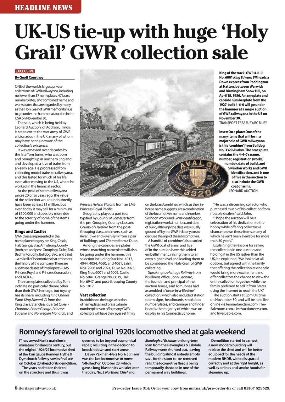 Heritage Railway Preview Pages