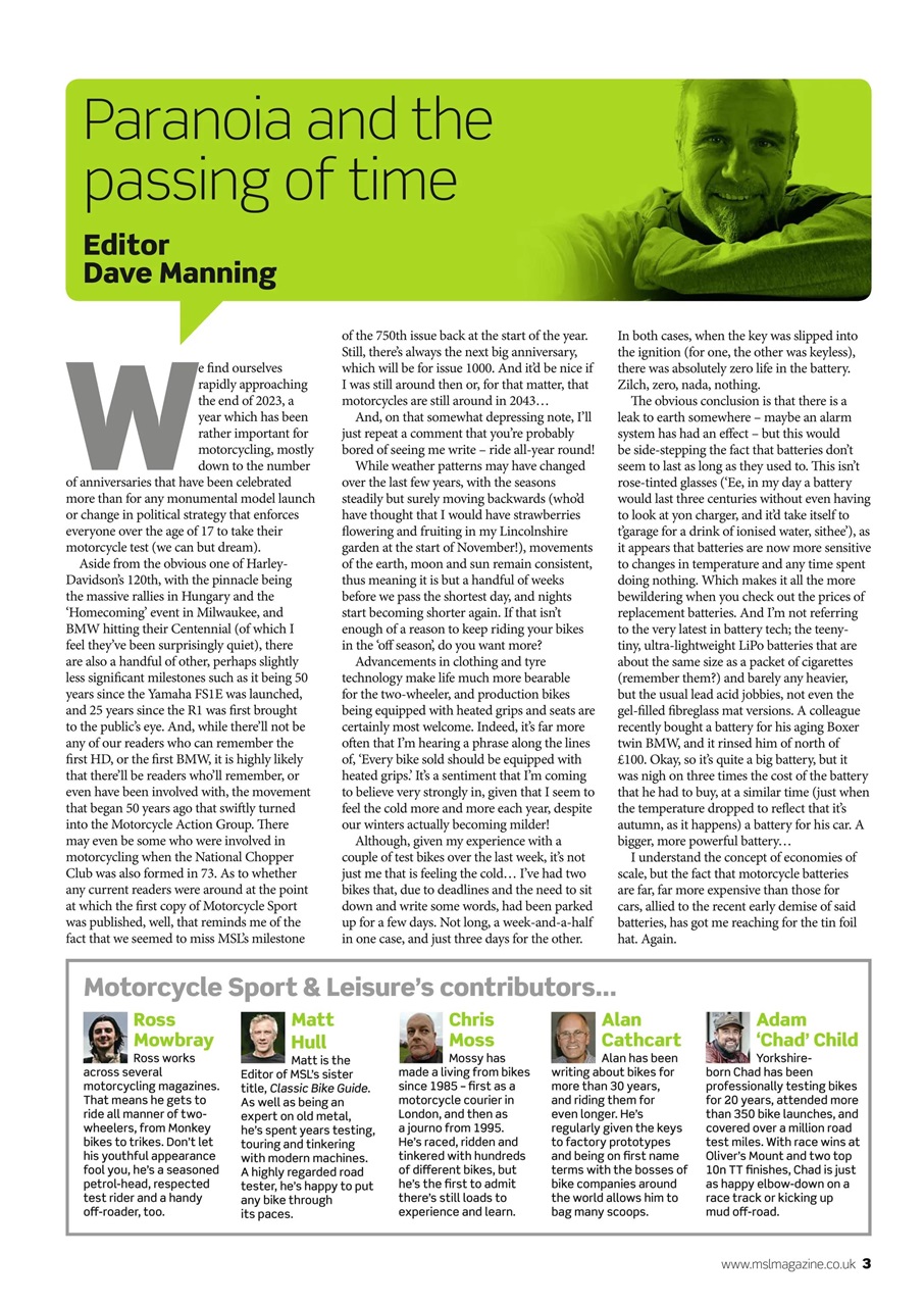 Motorcycle Sport & Leisure Preview Pages