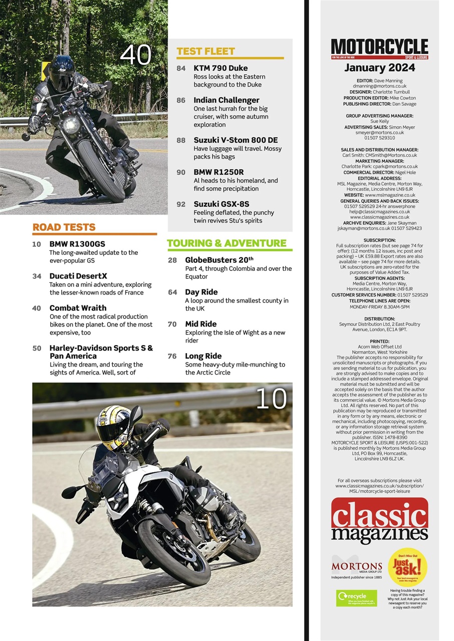 Motorcycle Sport & Leisure Preview Pages