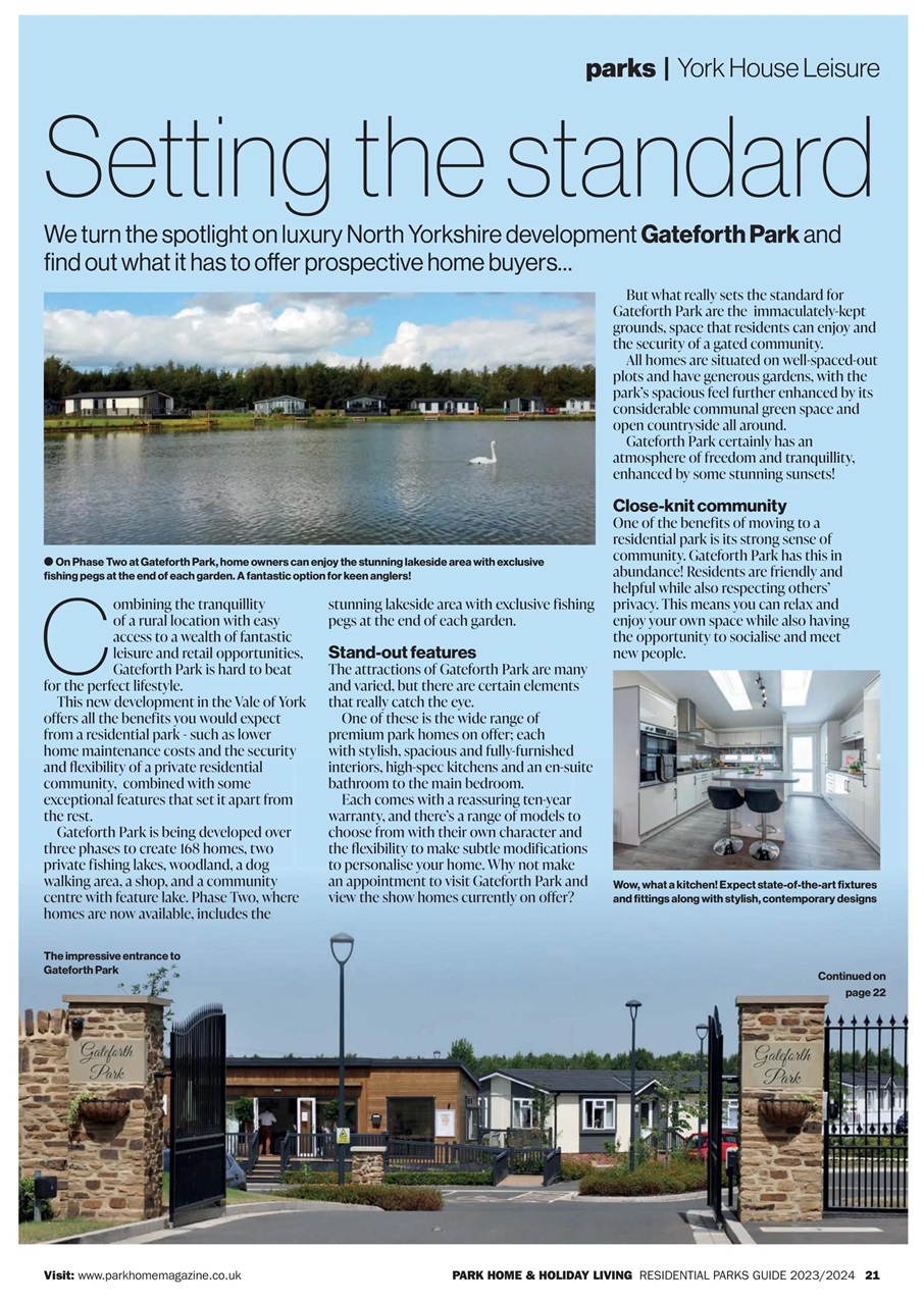 Park Home & Holiday Living Preview Pages