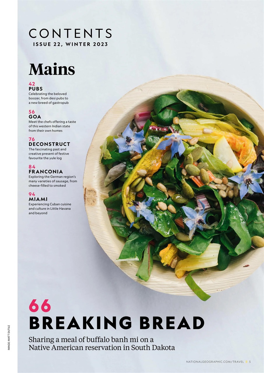 National Geographic Traveller Food Preview Pages