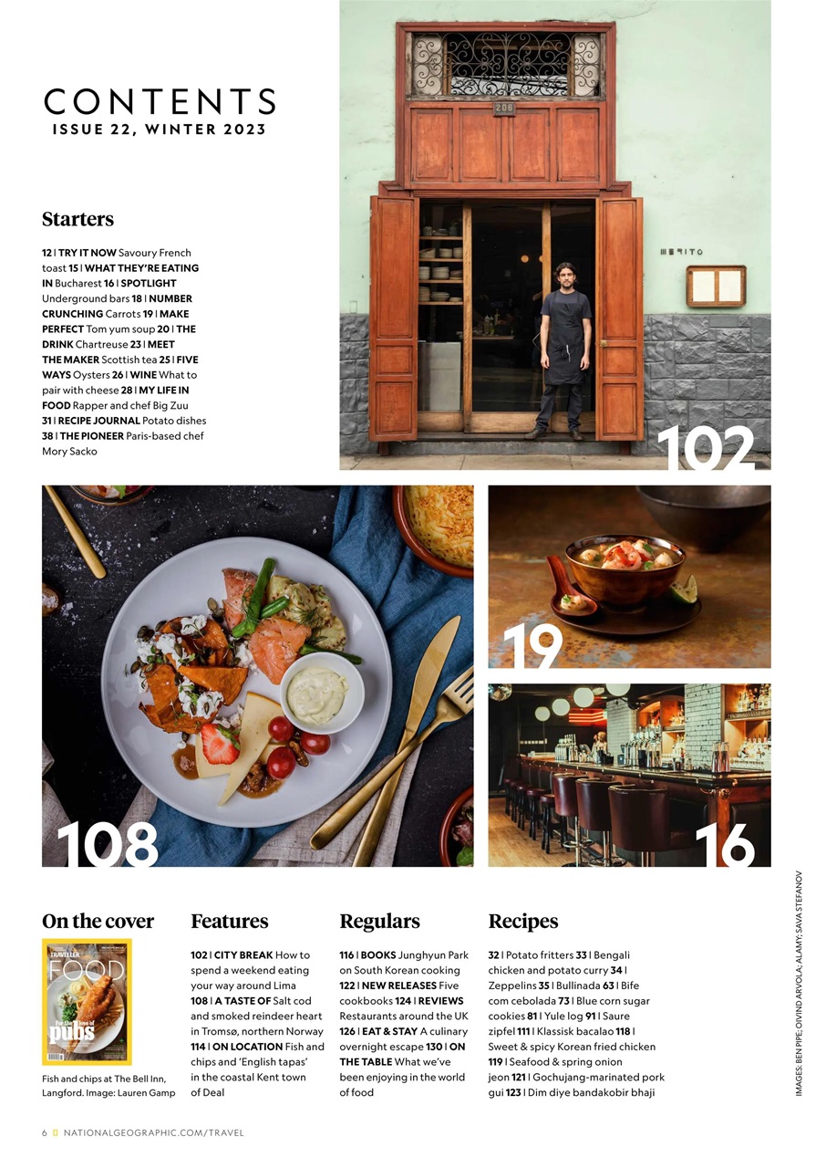 National Geographic Traveller Food Preview Pages