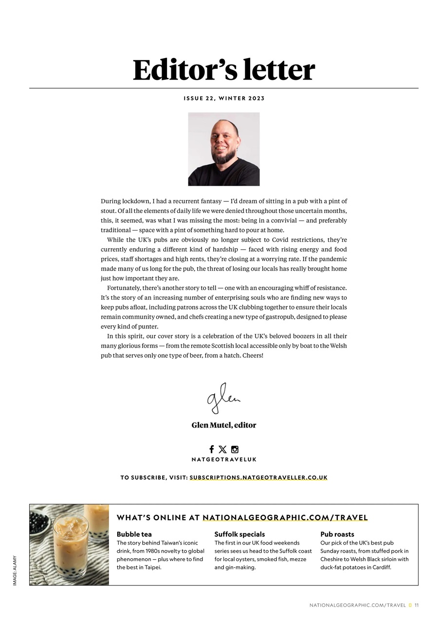 National Geographic Traveller Food Preview Pages