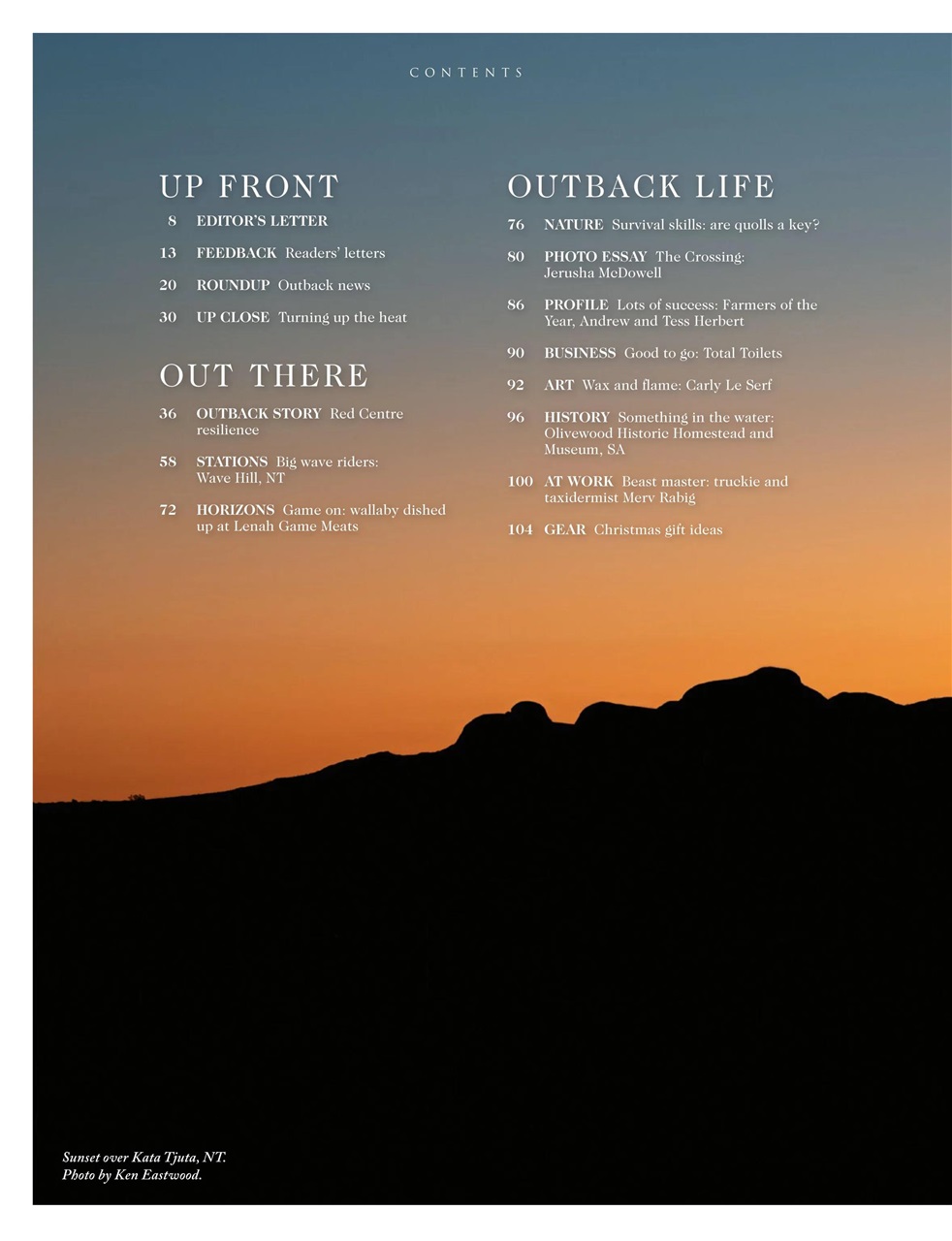 OUTBACK Magazine Preview Pages