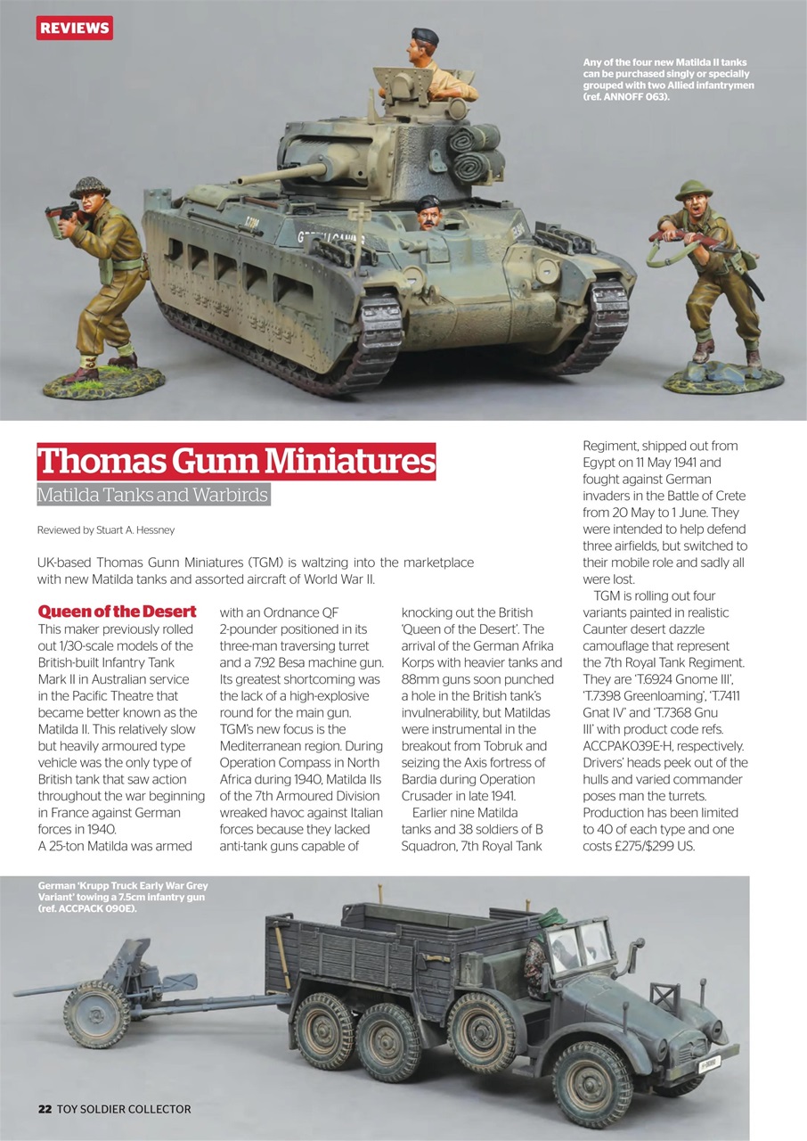 Toy Soldier Collector and Historical Figures Preview Pages