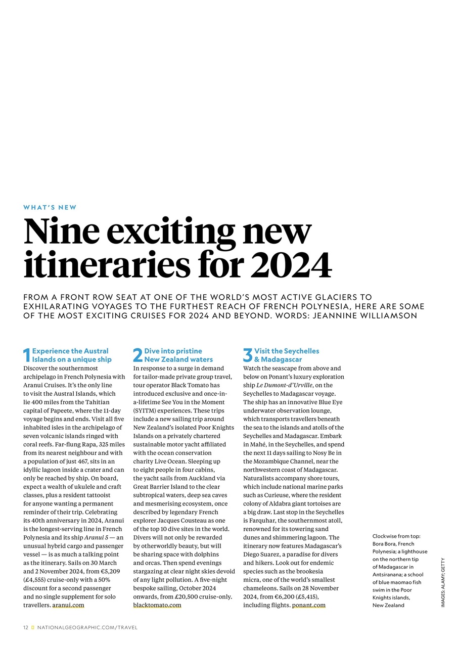 National Geographic Traveller UK Preview Pages