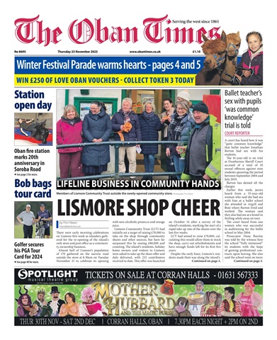 The Oban Times & Lochaber Times issue 23rd November, 2023