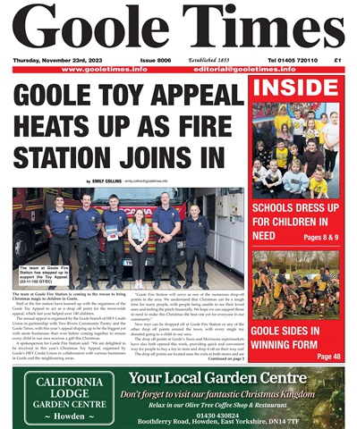 Goole Times issue November 23rd 2023