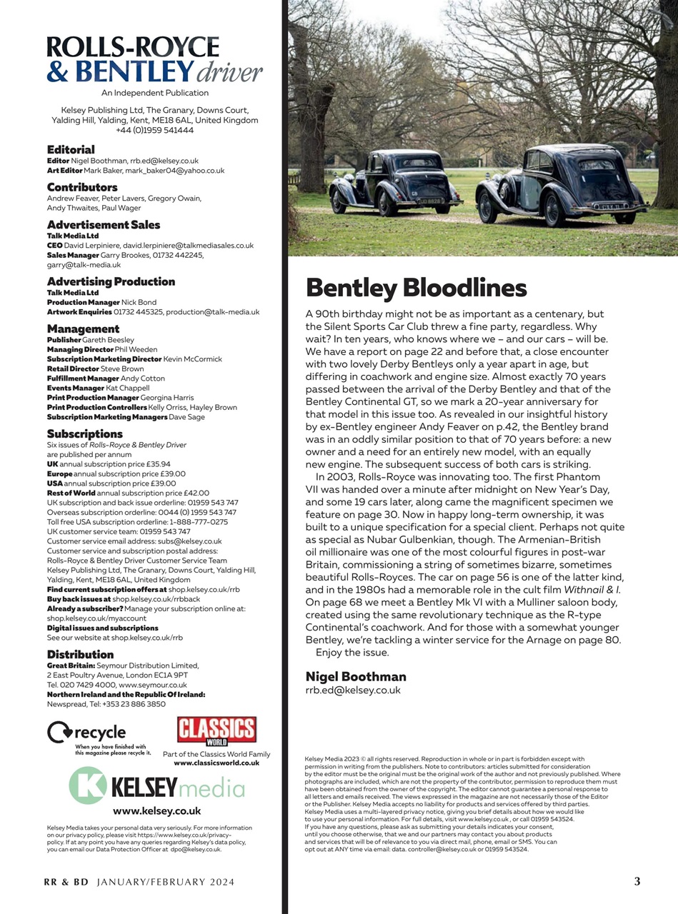 Rolls-Royce & Bentley Driver Preview Pages