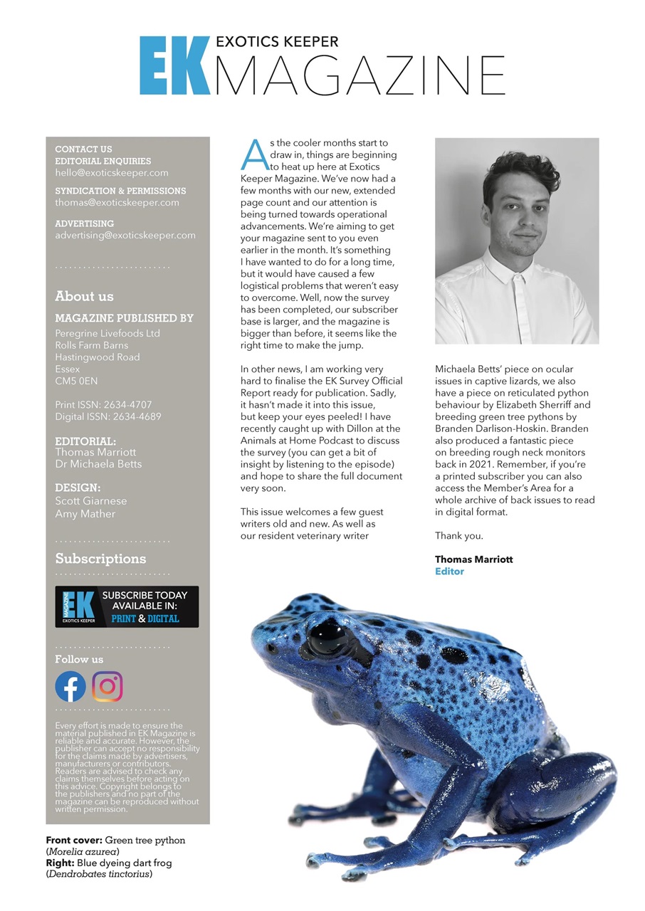 Exotics Keeper Preview Pages