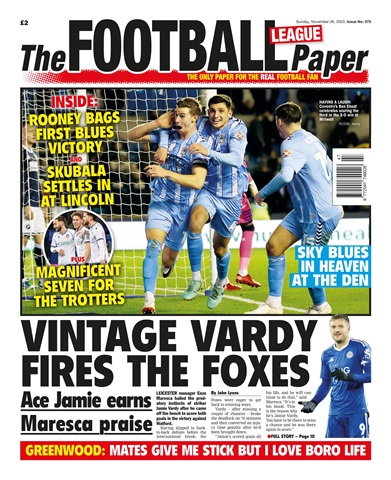 The Football League Paper issue 26-Nov-2023
