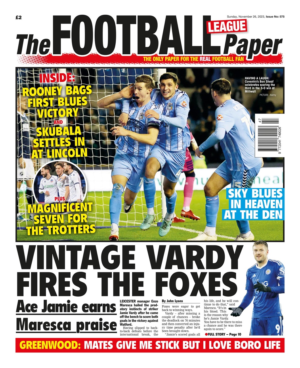 The Football League Paper Preview Pages