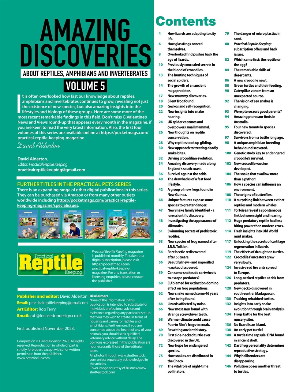 Practical Reptile Keeping Preview Pages