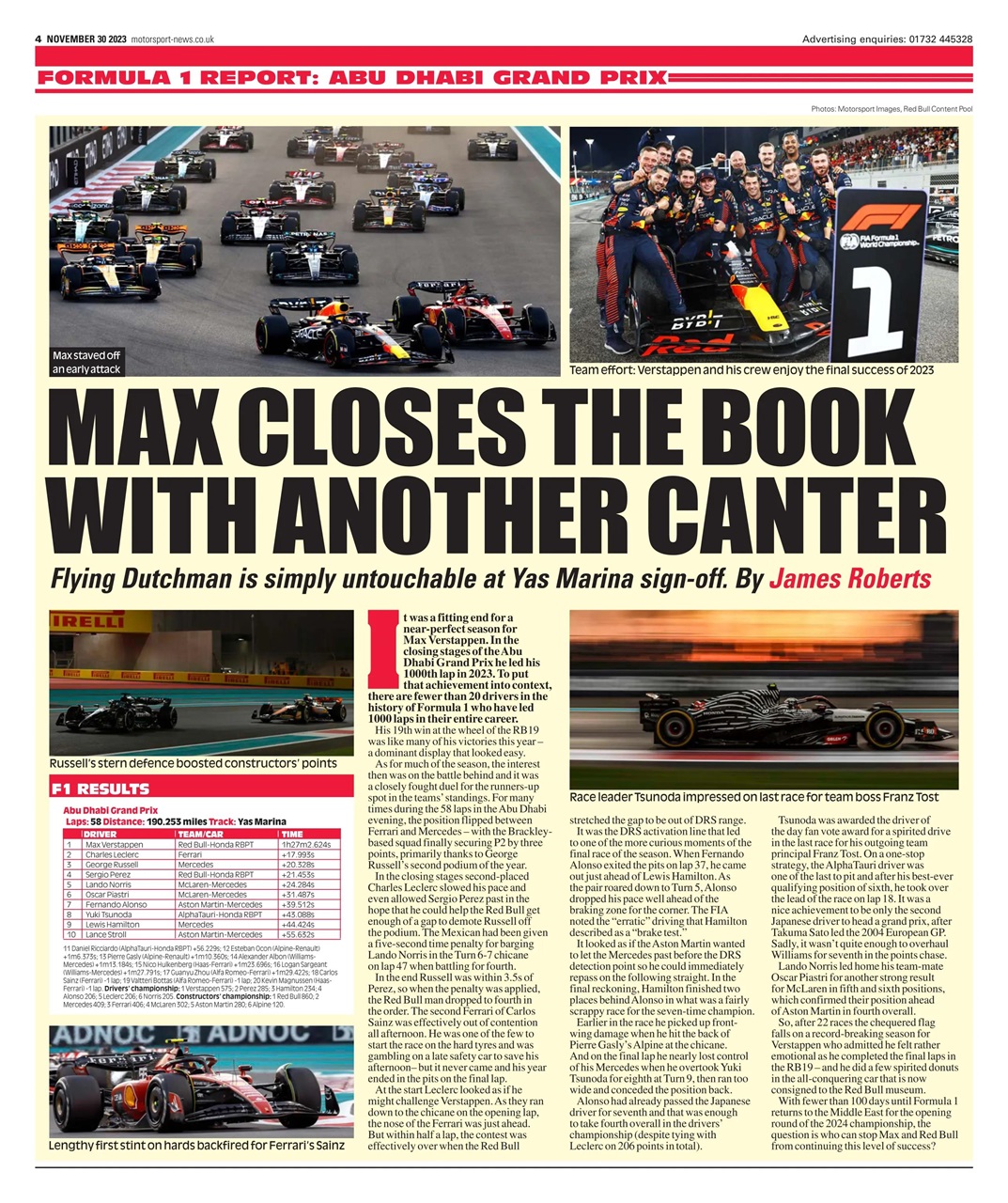 Motorsport News Preview Pages