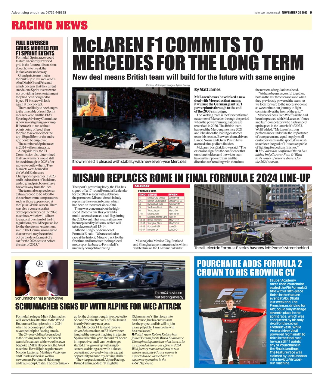 Motorsport News Preview Pages