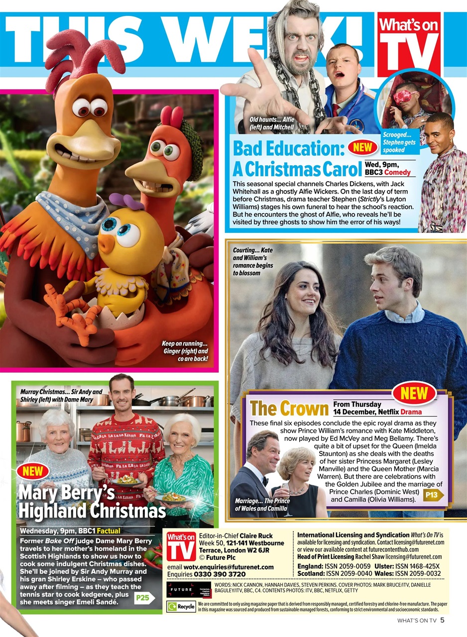 What's on TV Preview Pages