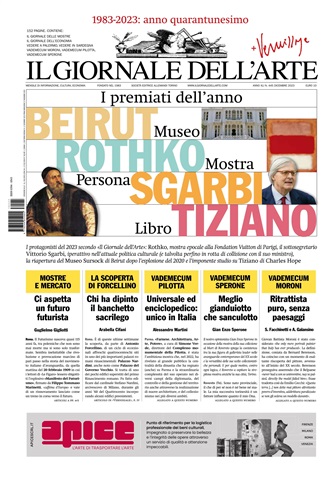 Il Giornale Dell’Arte issue dicembre 2023