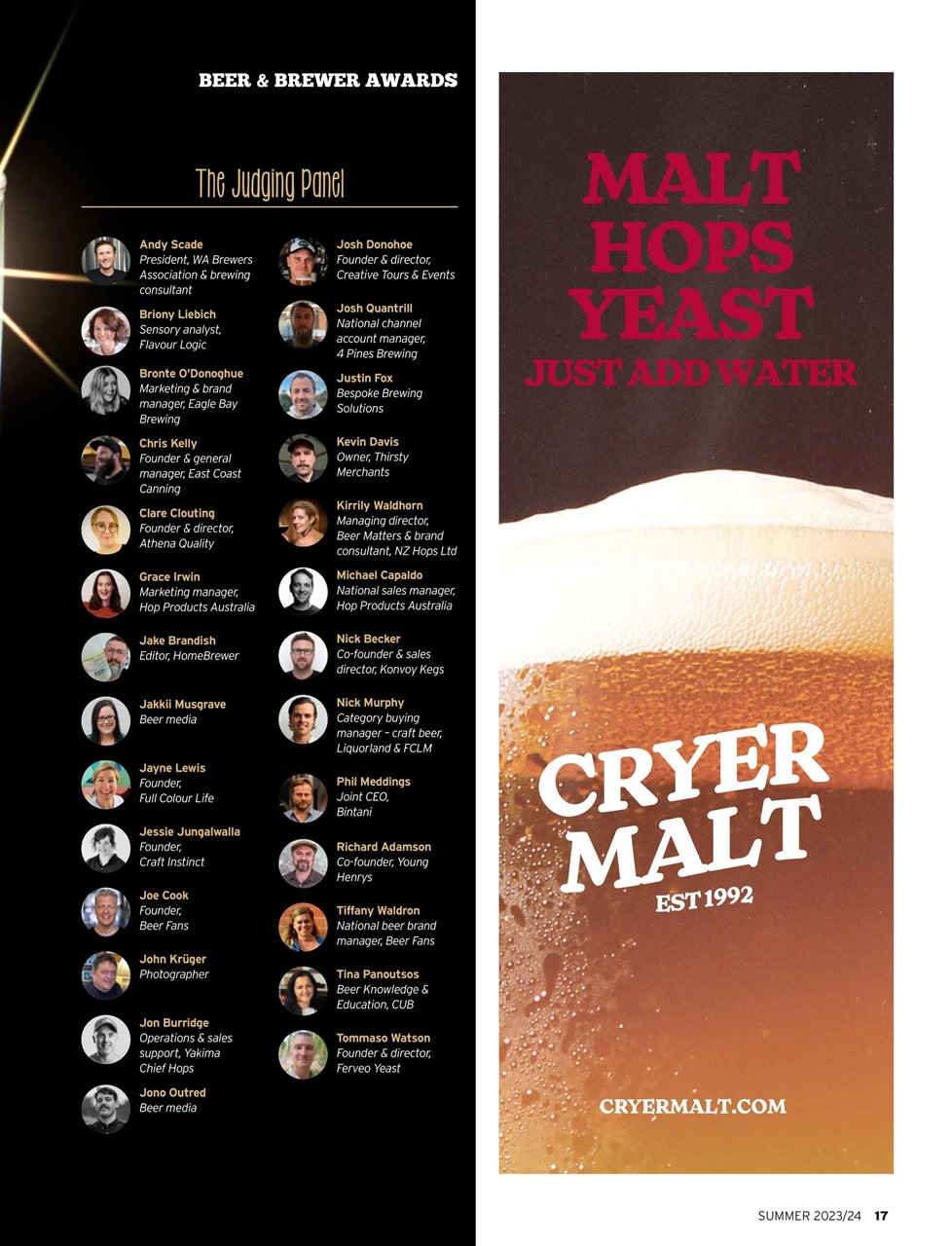 Beer and Brewer Preview Pages