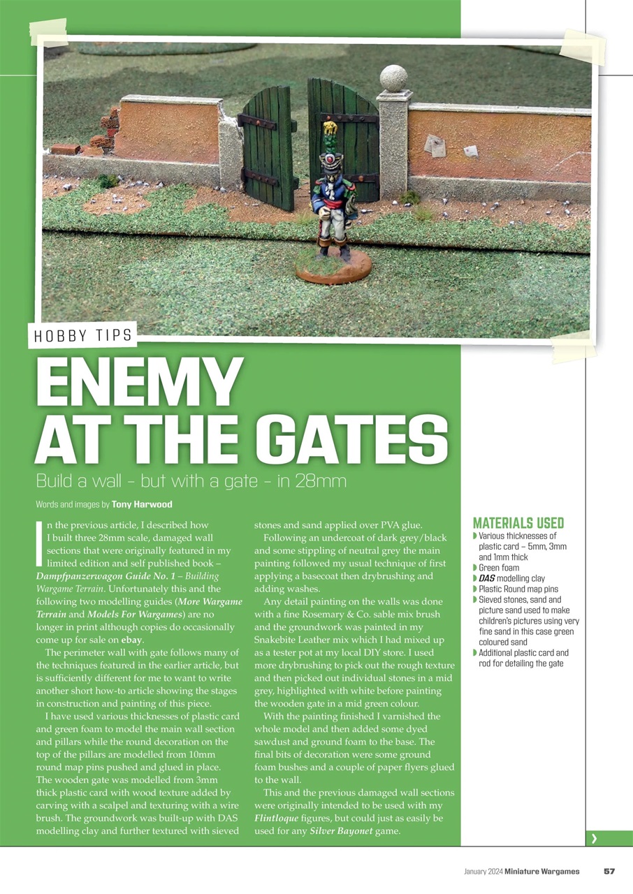 Miniature Wargames Preview Pages