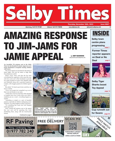 Selby Times issue November 30th 2023