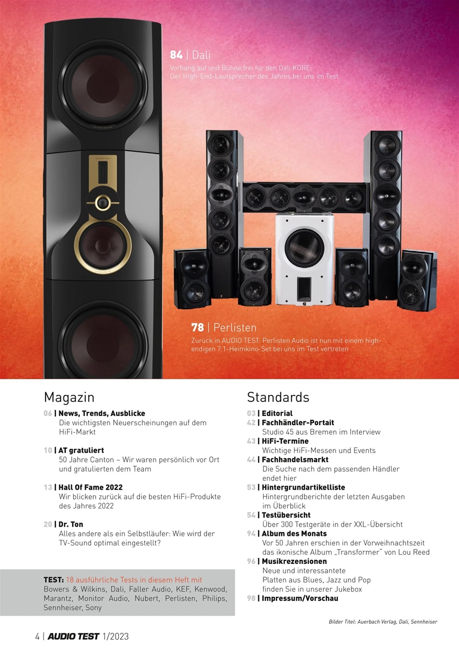 Audio Test Preview Pages