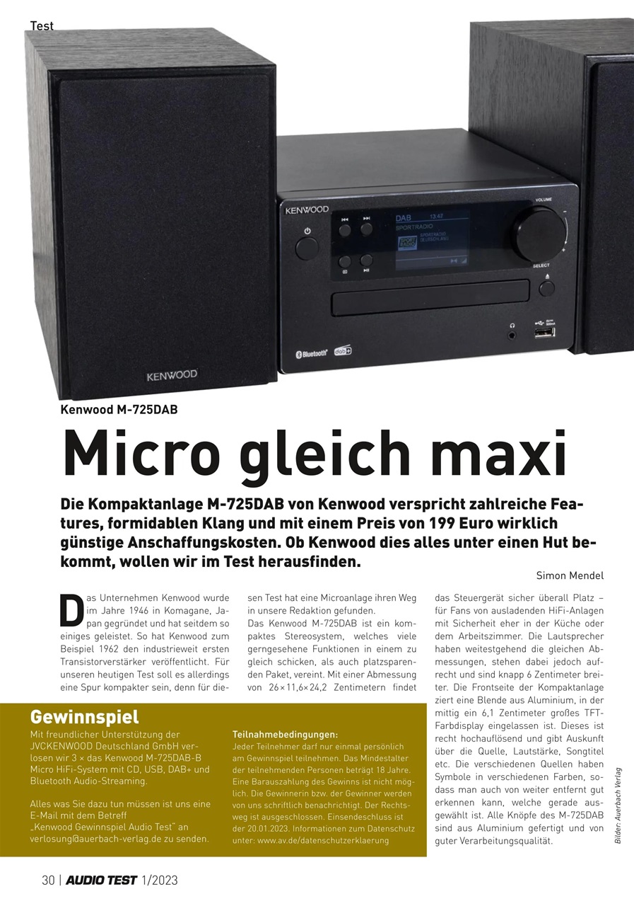 Audio Test Preview Pages