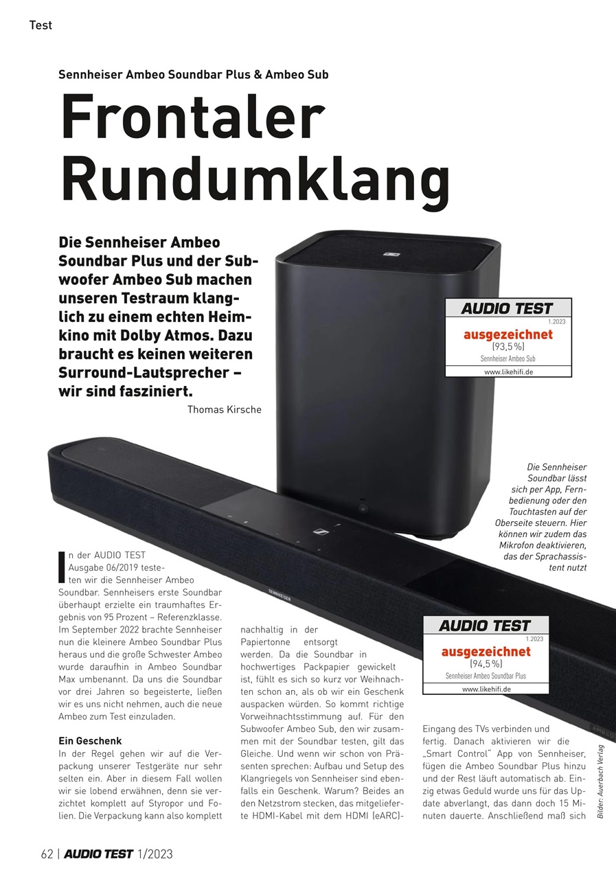 Audio Test Preview Pages