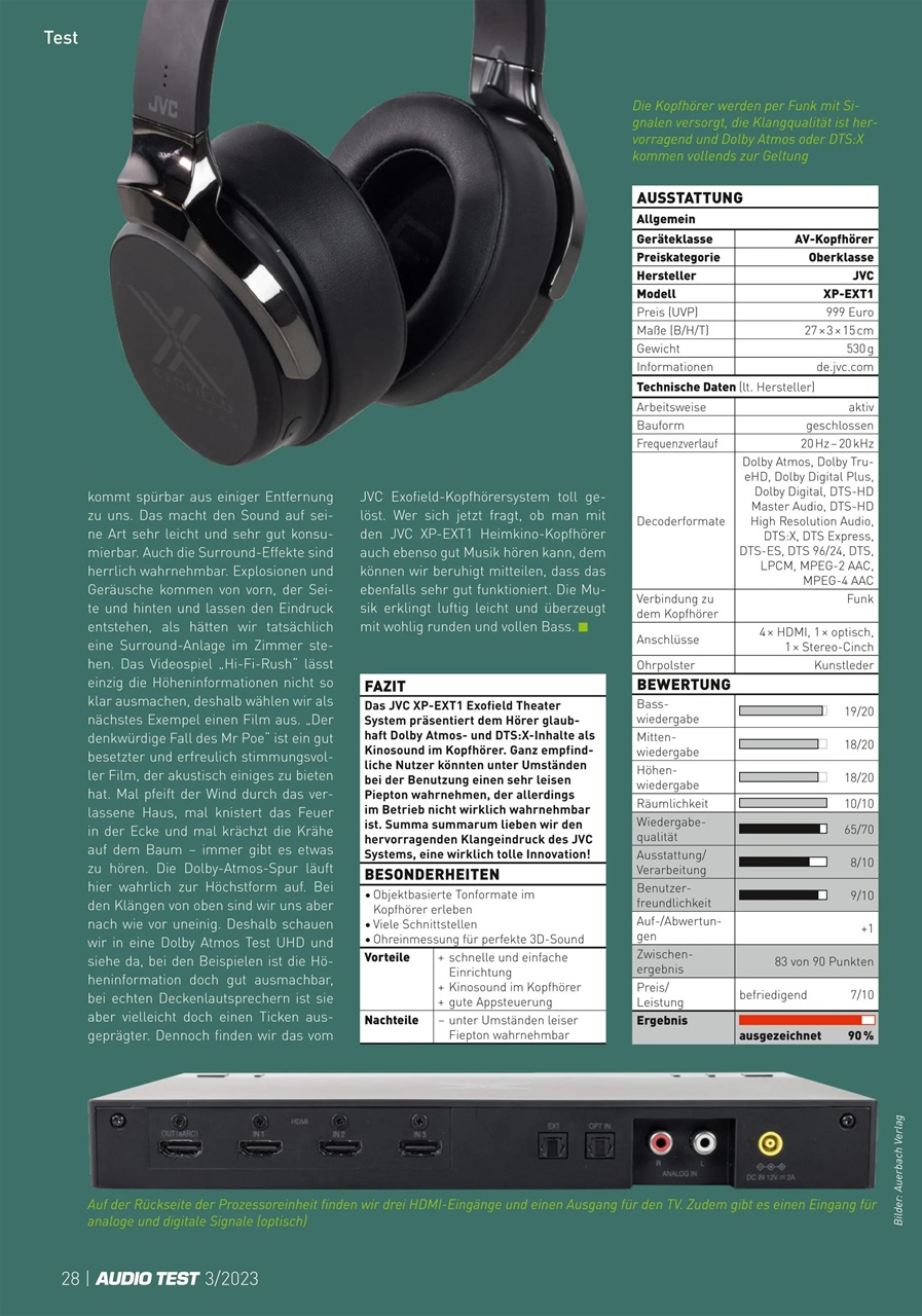 Audio Test Preview Pages