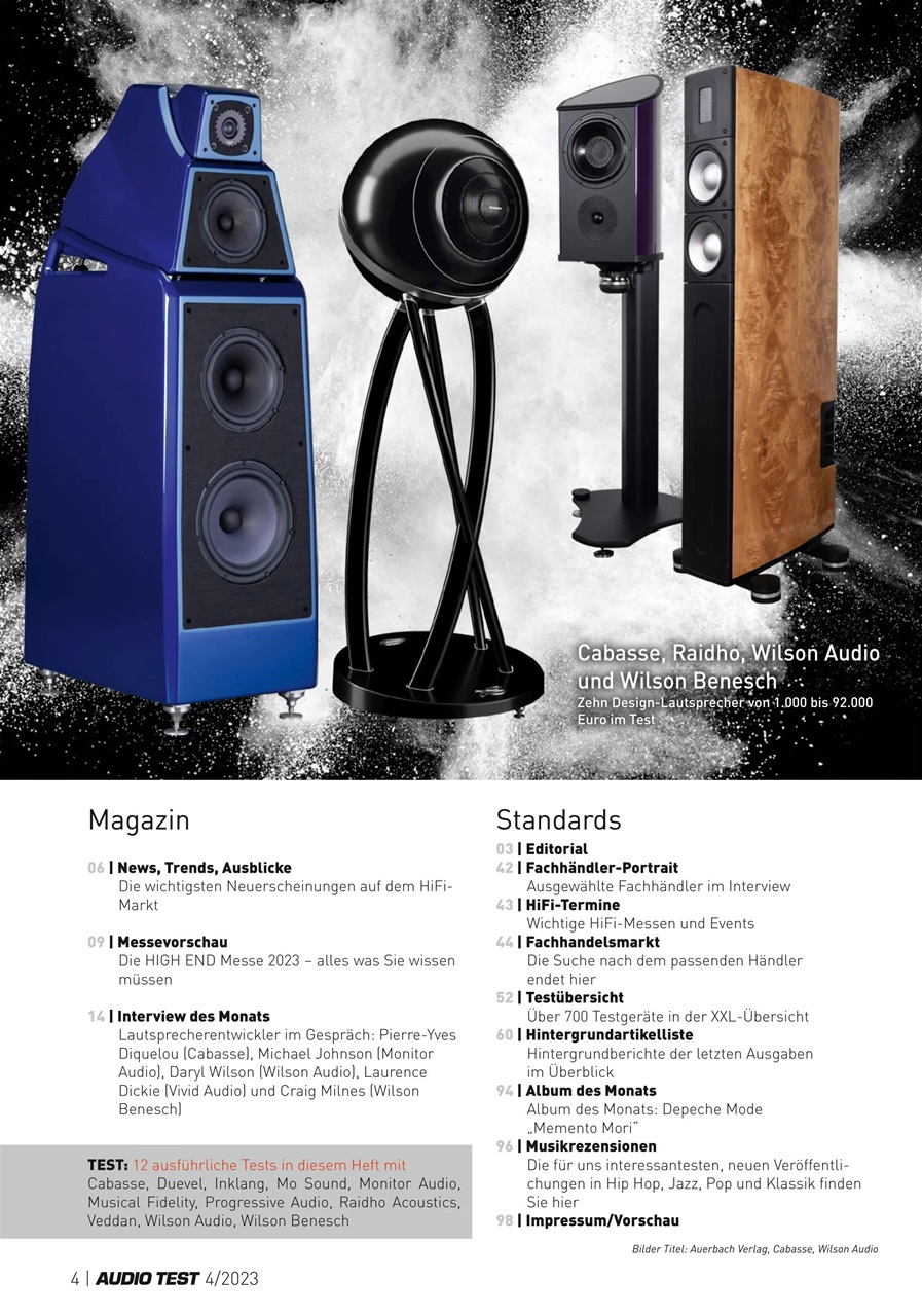 Audio Test Preview Pages