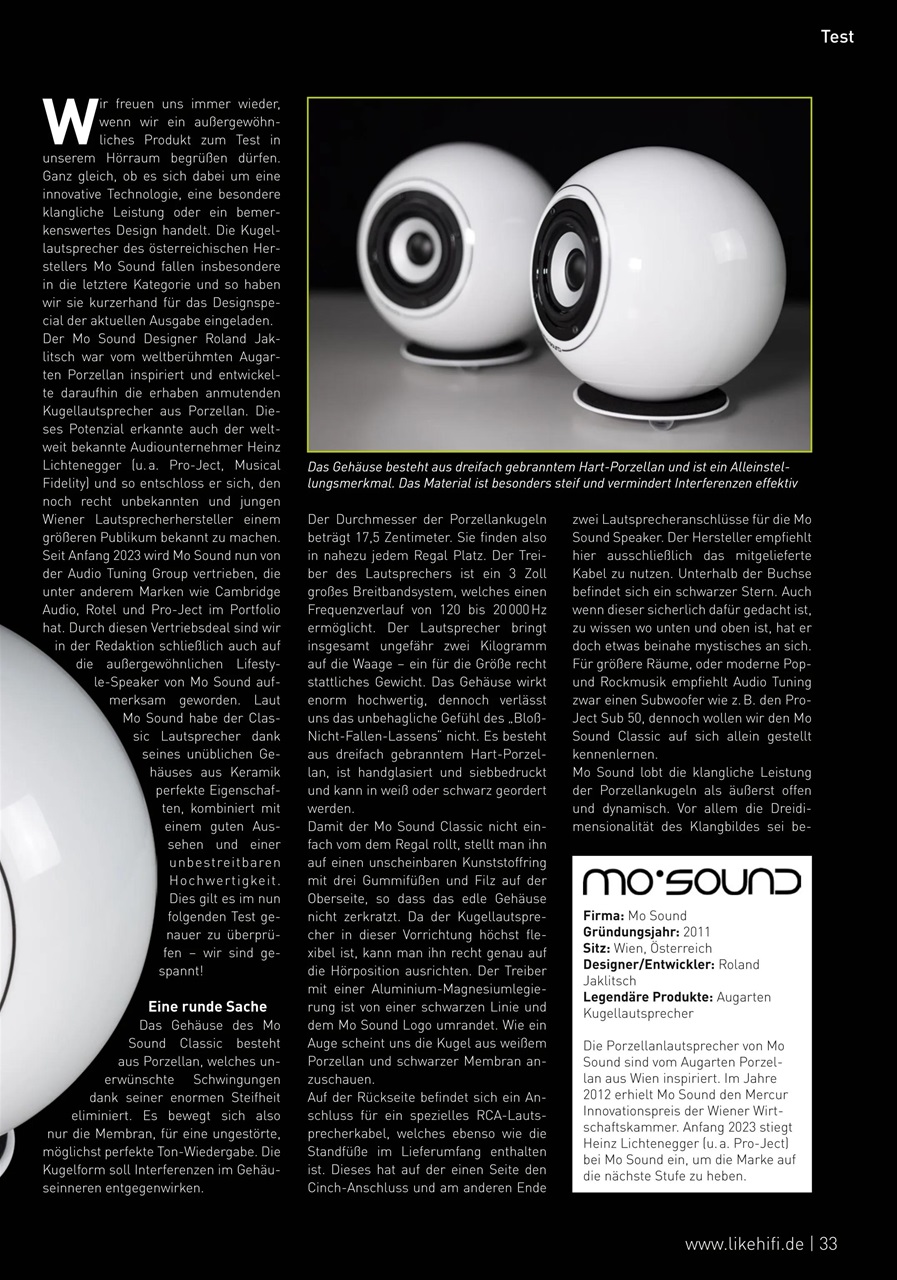 Audio Test Preview Pages