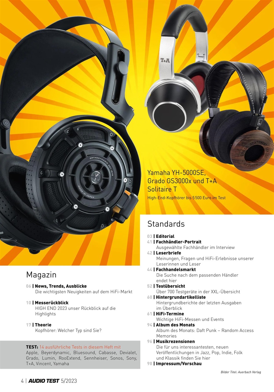 Audio Test Preview Pages