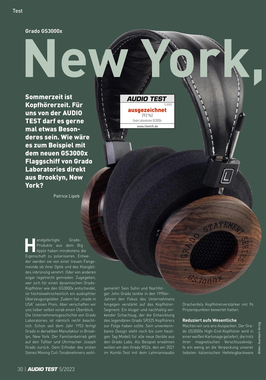 Audio Test Preview Pages