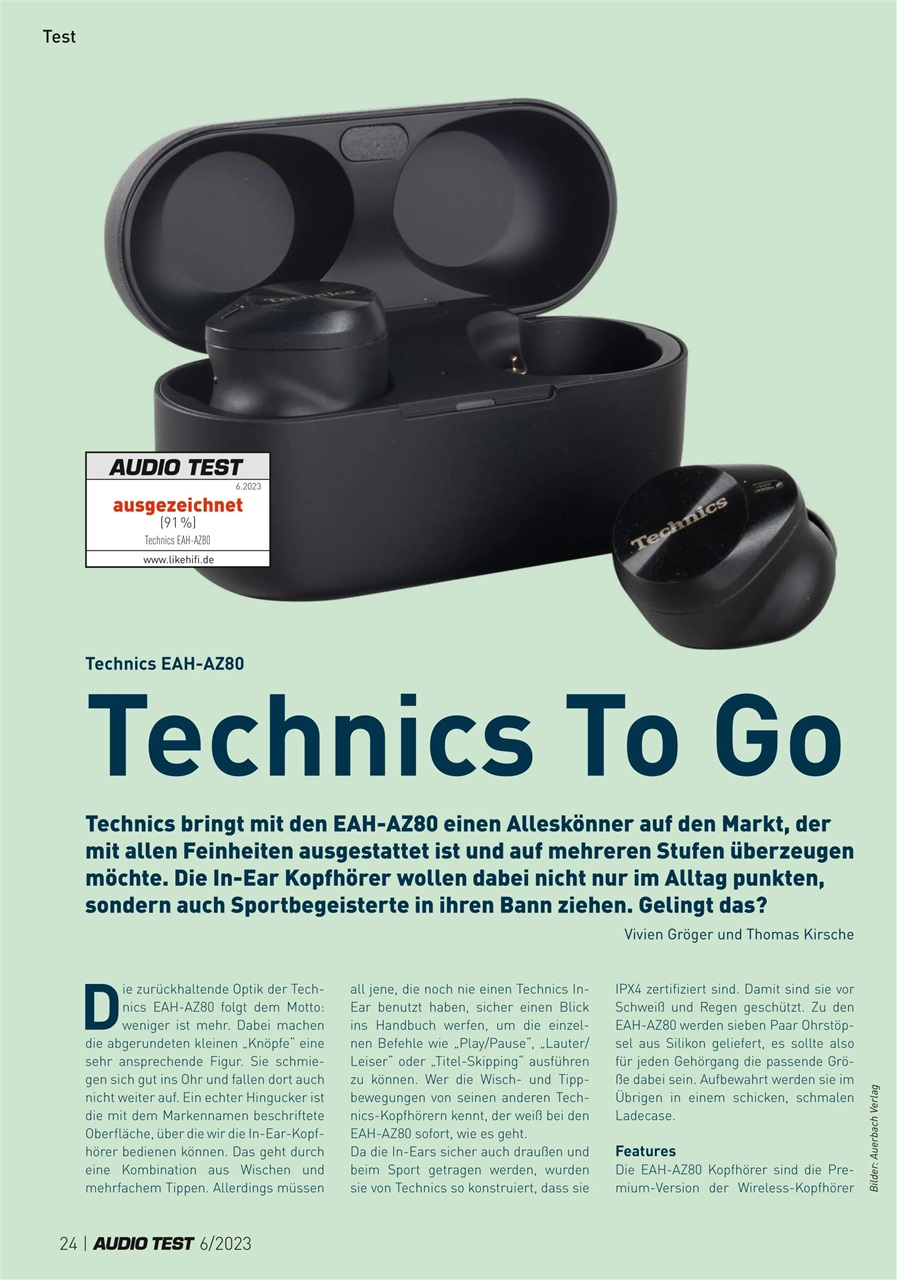 Audio Test Preview Pages