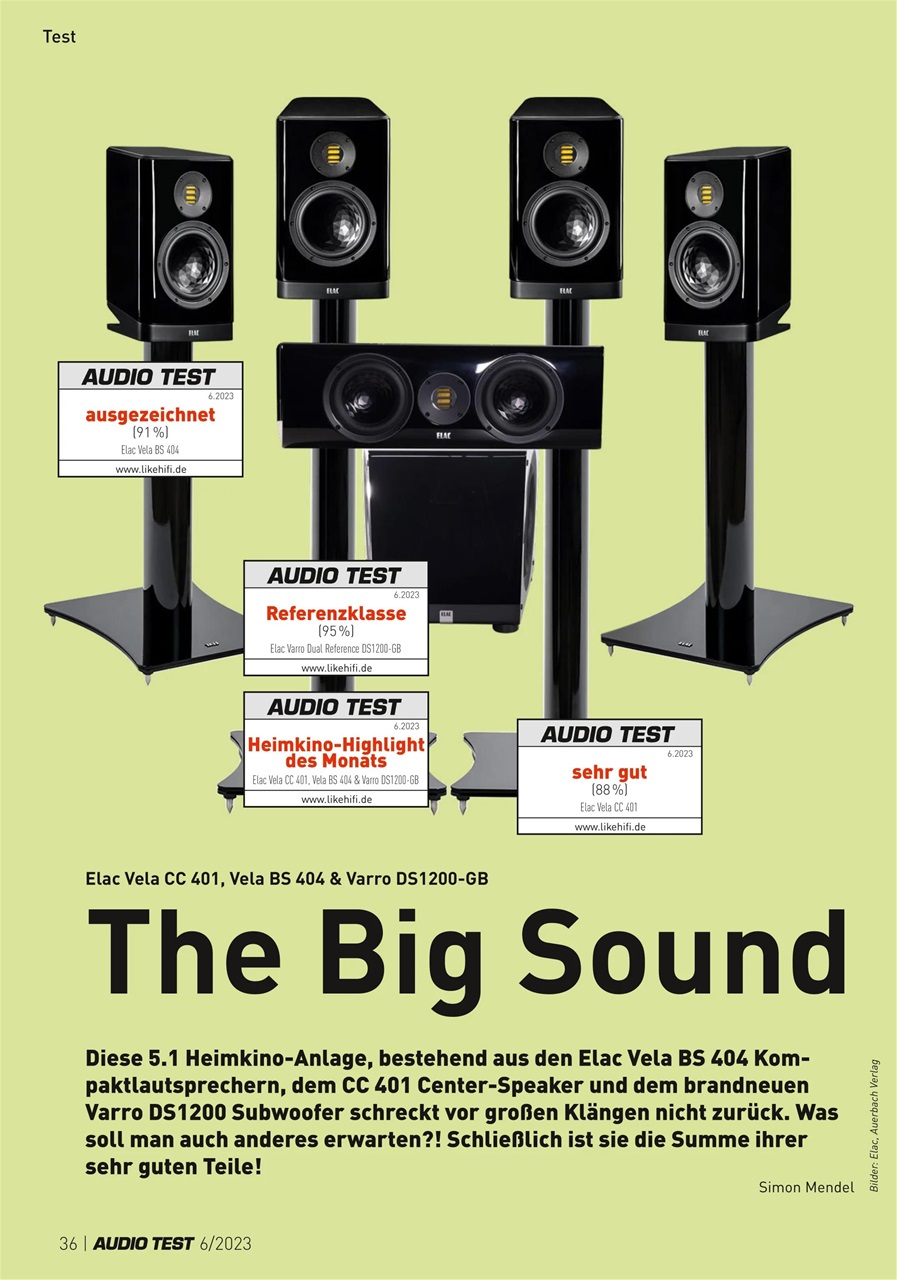 Audio Test Preview Pages