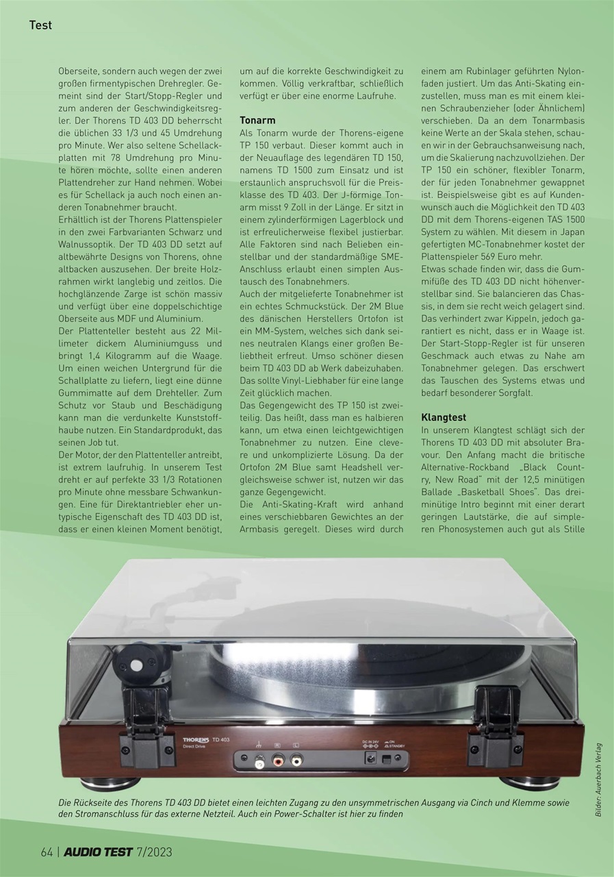 Audio Test Preview Pages