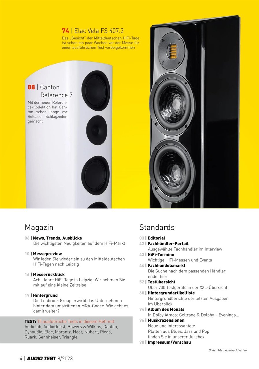 Audio Test Preview Pages