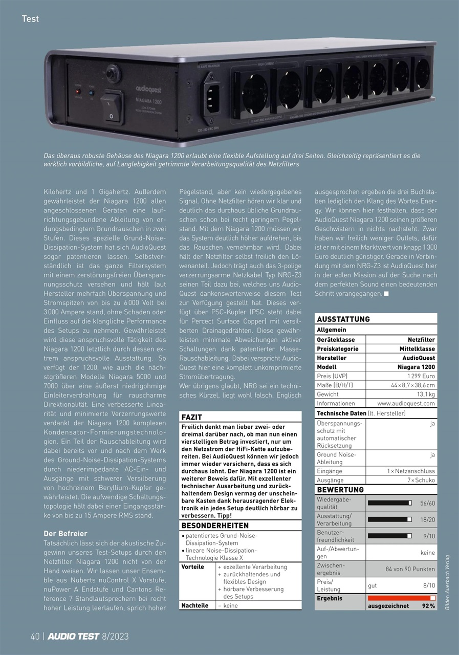 Audio Test Preview Pages