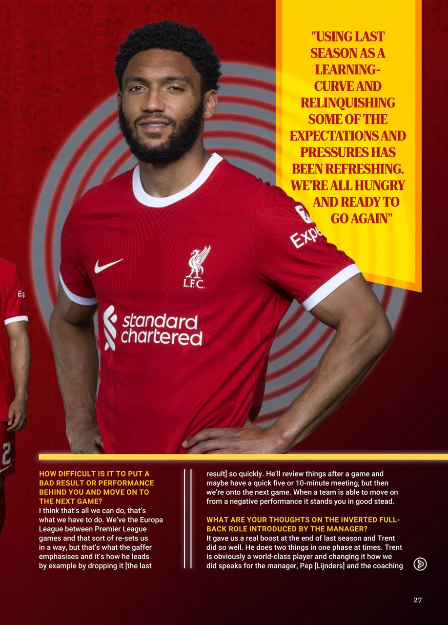 Liverpool FC Programmes Preview Pages