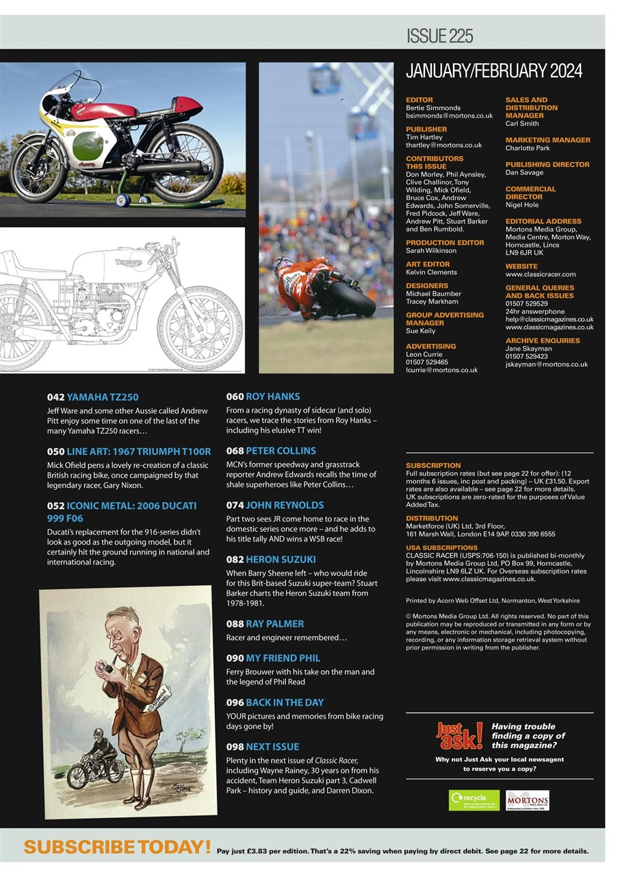 Classic Racer Preview Pages