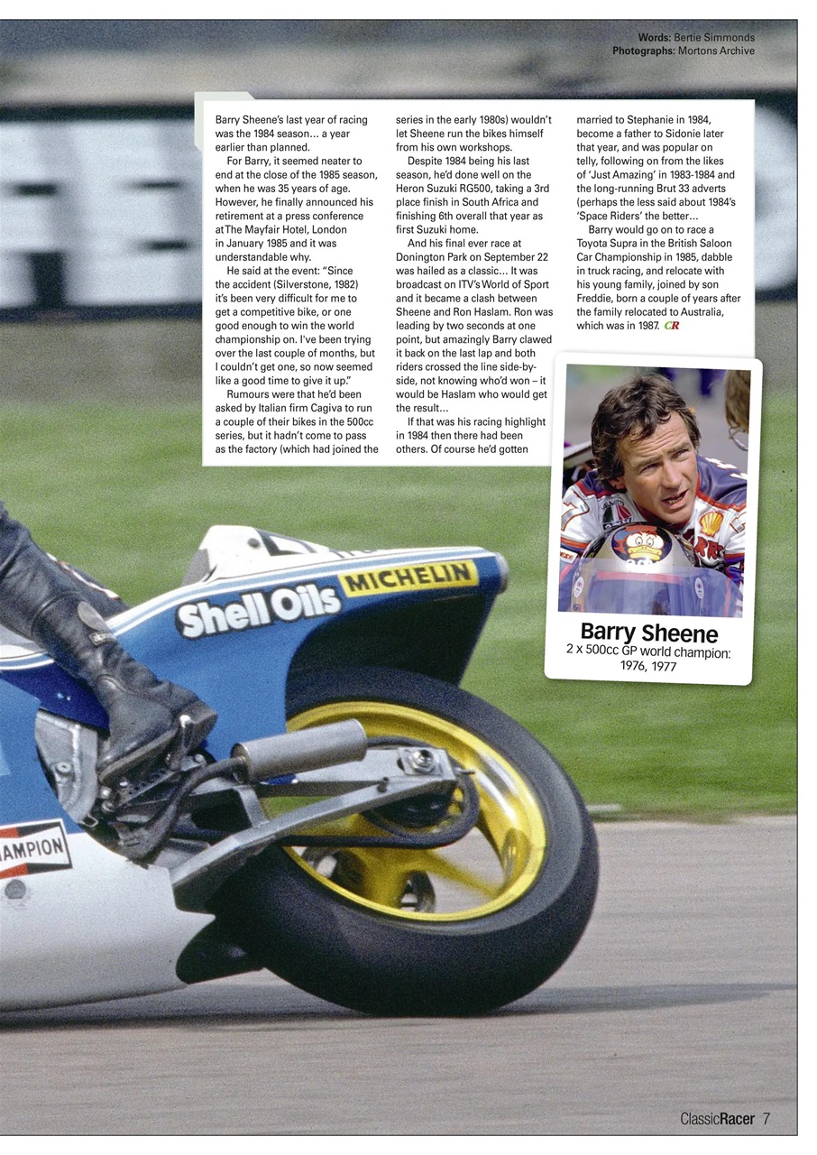 Classic Racer Preview Pages