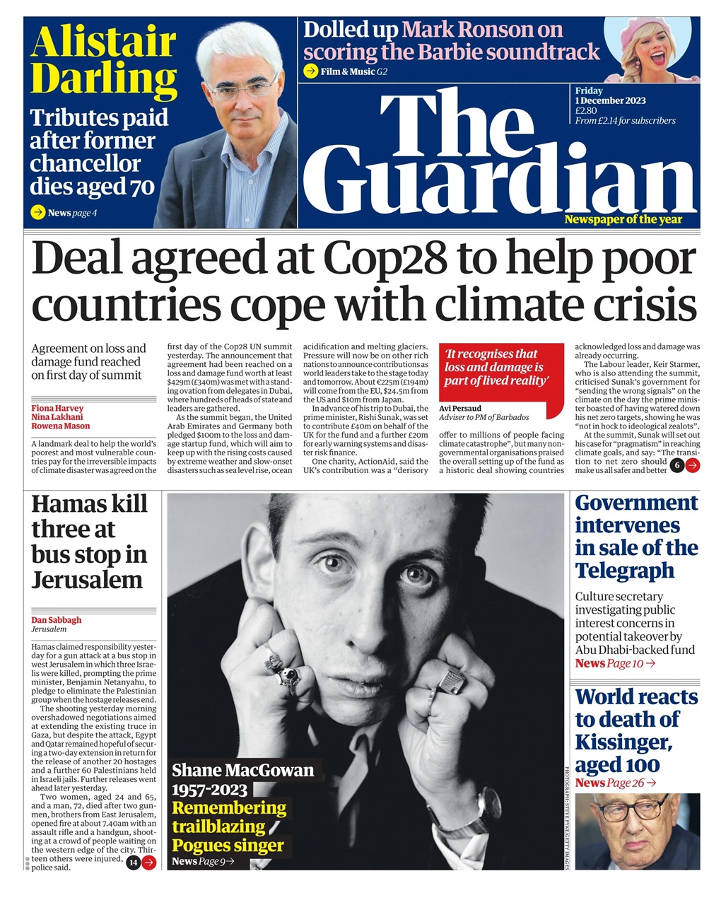 The Guardian Newspaper Preview Pages