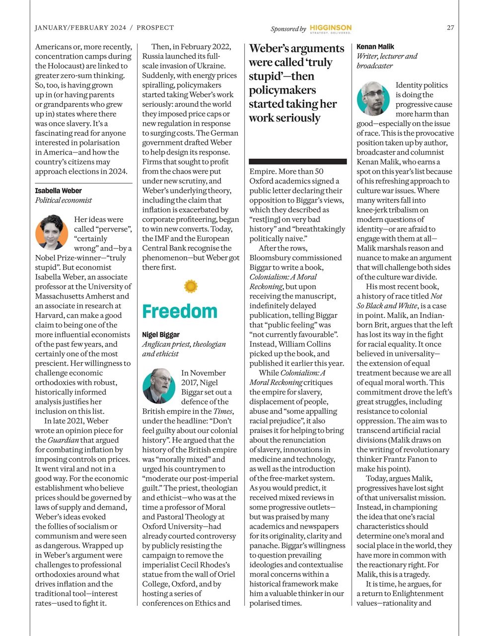 Prospect Magazine Preview Pages