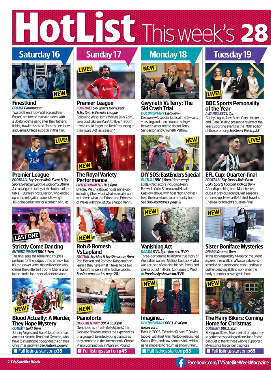 TV & Satellite Week Preview Pages