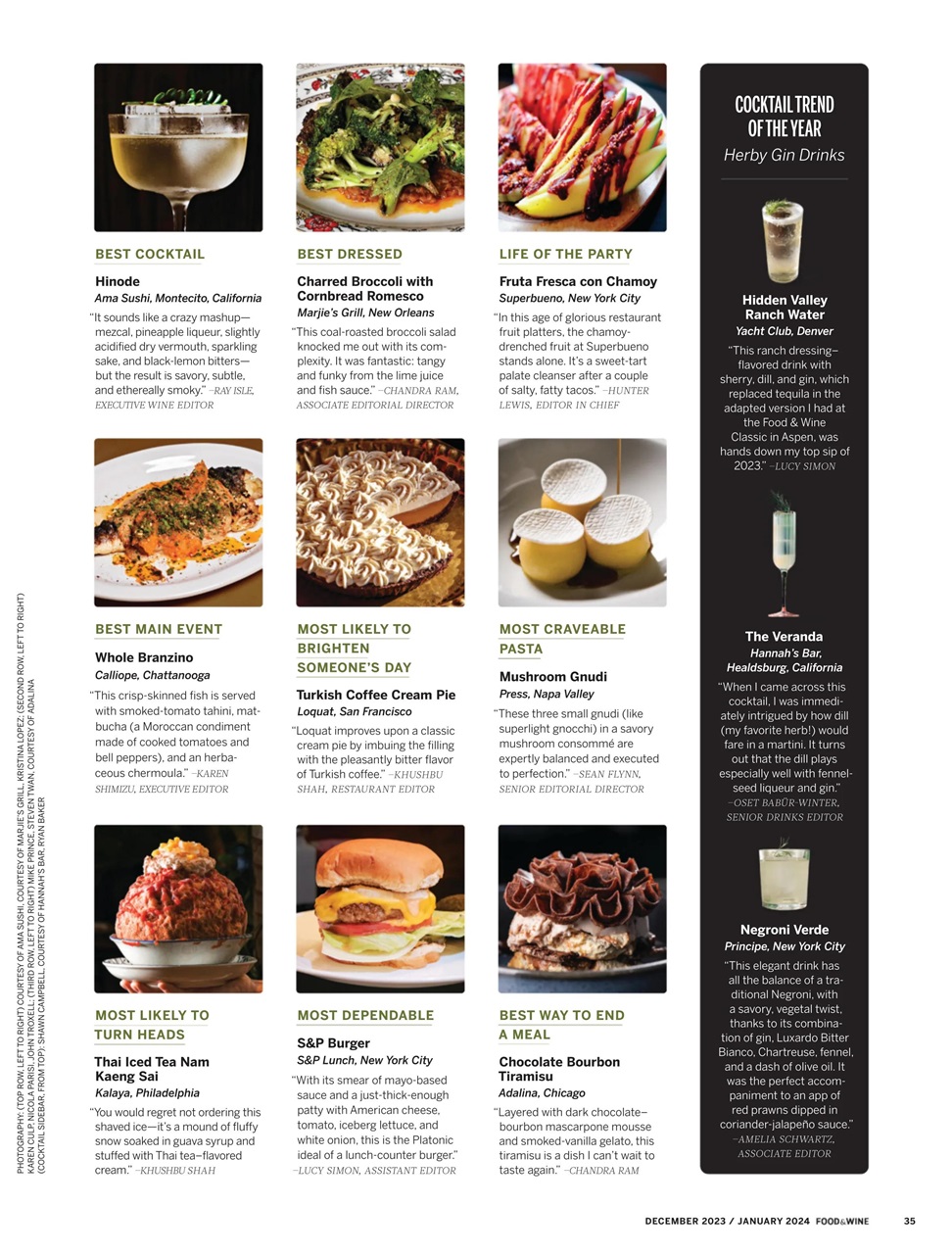 Food & Wine Preview Pages