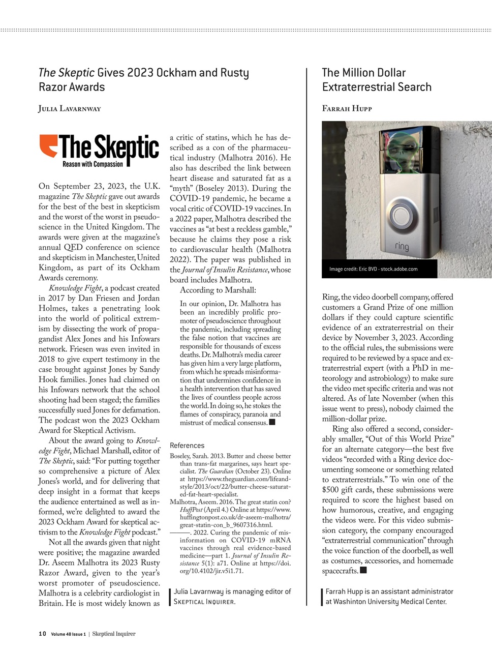 Skeptical Inquirer Preview Pages