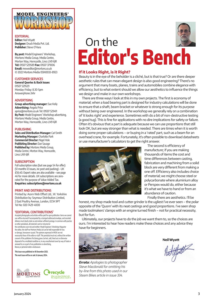 Model Engineer & Workshop Magazine Preview Pages