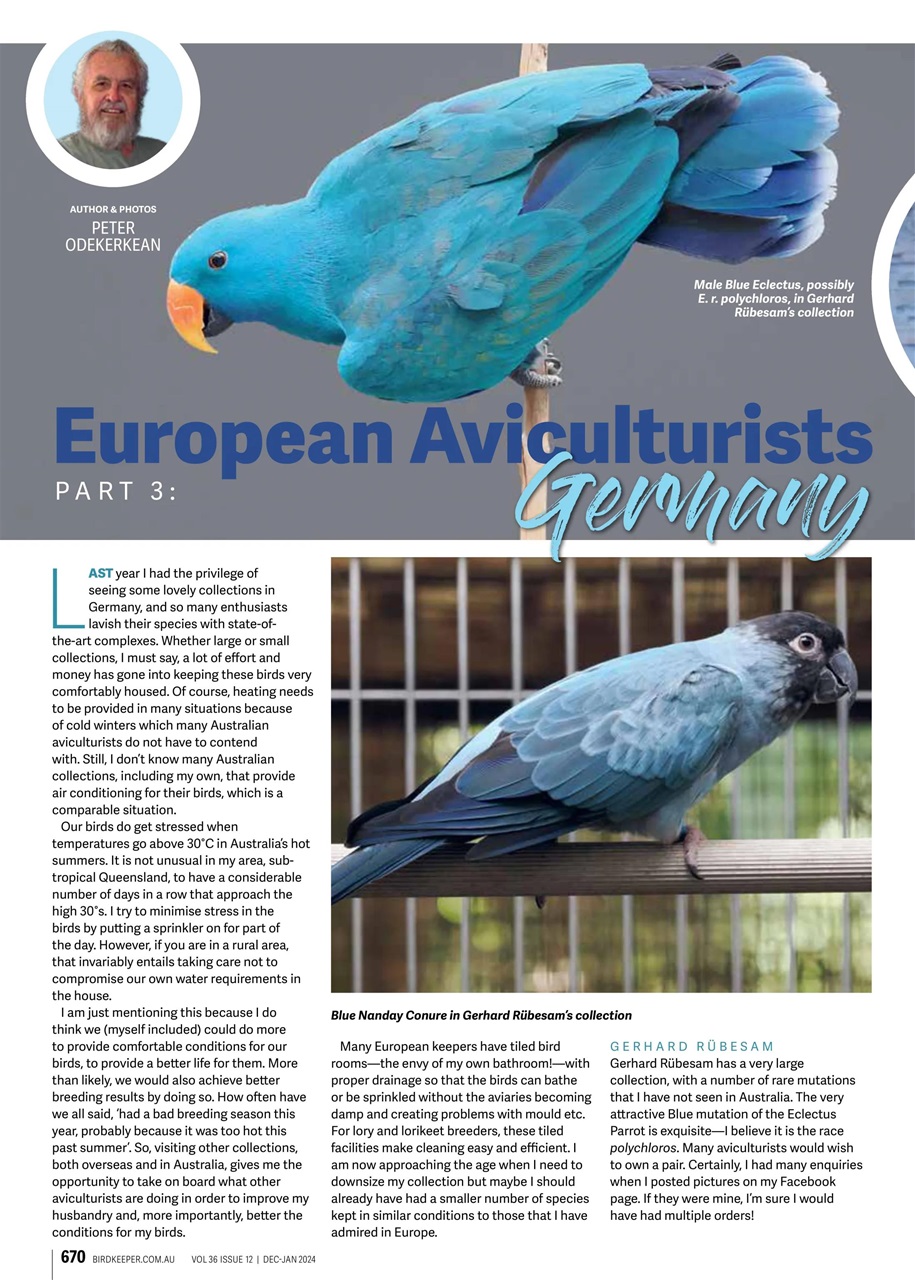 Australian Birdkeeper Magazine Preview Pages